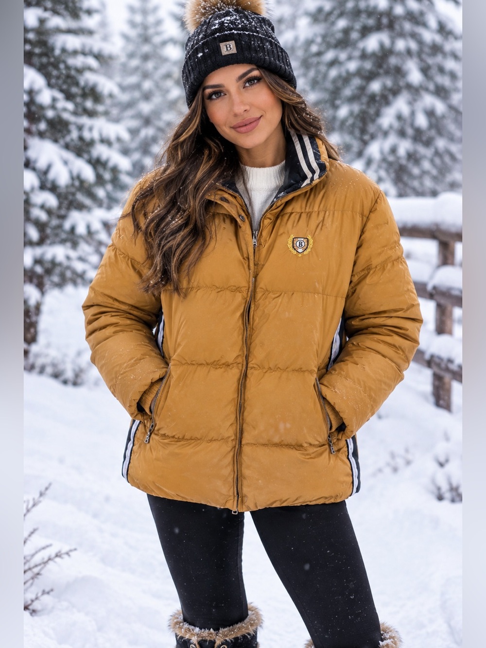 Bogner Active Bronze/Gold Down Ski Snow Winter Jacket